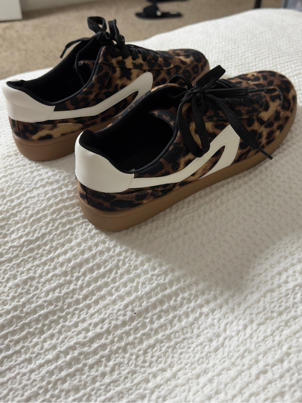 Dolce Vita Leopard Print Sneakers with White Accents